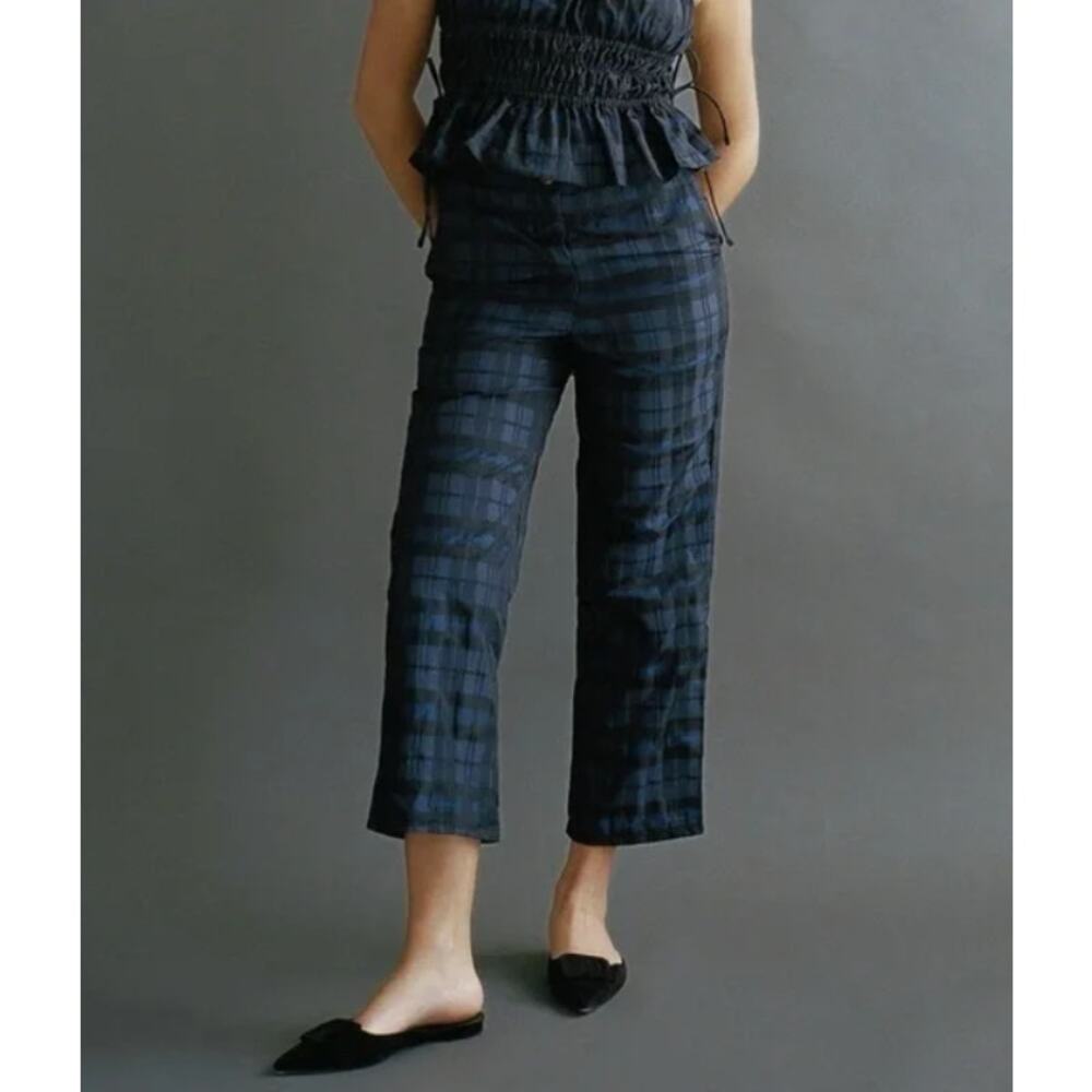 Ciao Lucia Pietro Woven Taffeta Pant Sapphire Womens Blue Size Small Made in La - Picture 13 of 13